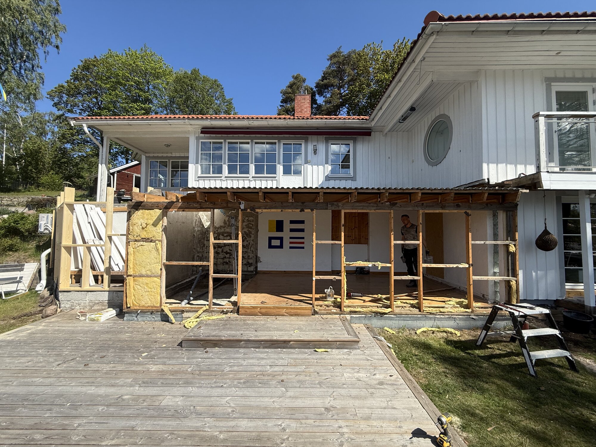 Renovering efter vattenläcka, Värmdö – bild 1